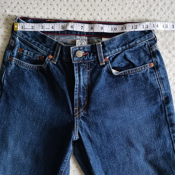 Vintage 90's Lucky Brand wideleg Jeans Size 4 dark wash - Picture 6 of 15